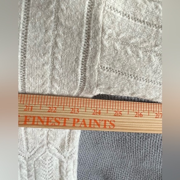 Knox Rose Women’s Cardigan Knit Sweater, Cream Color, Acrylic Blend; Size L - Picture 7 of 8